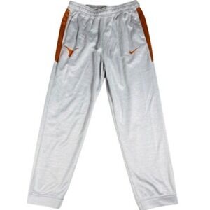 Nike Pants Mens L Texas Longhorns Dri-FIT Elite Basketball Joggers Grey Orange